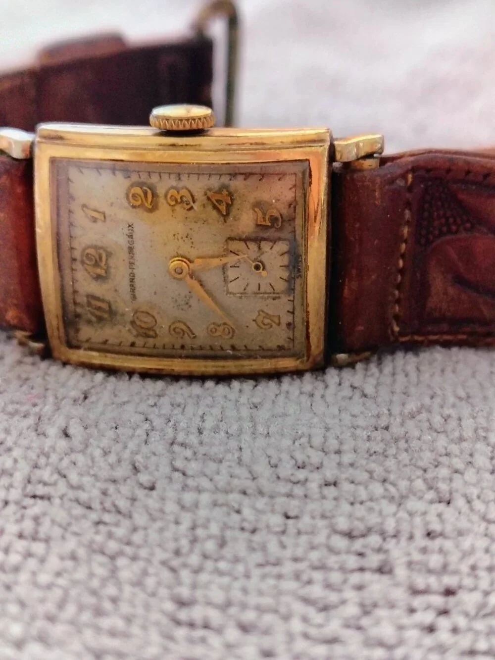 10k Gold Filled ​Vintage Working Girard Perregaux Tank Watch Manual Wind
